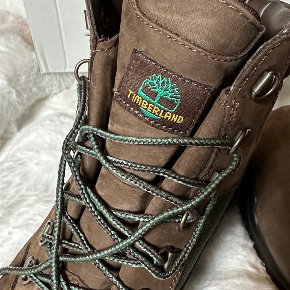 Timberland Men's Dark Brown and Green Boots - Picture 2 of 9